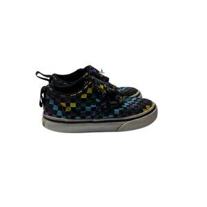 Vans Toddler's Doheny V Rainbow Mini Check Black/Multi Skate Shoes Size US 6